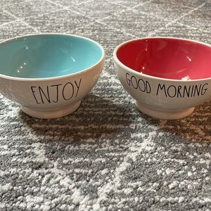 Bundle of 2 Rae Dunn Artisan Collection by Magenta Cereal Bowls